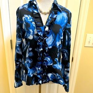 Jones New York Signature 100% cotton blouse size medium